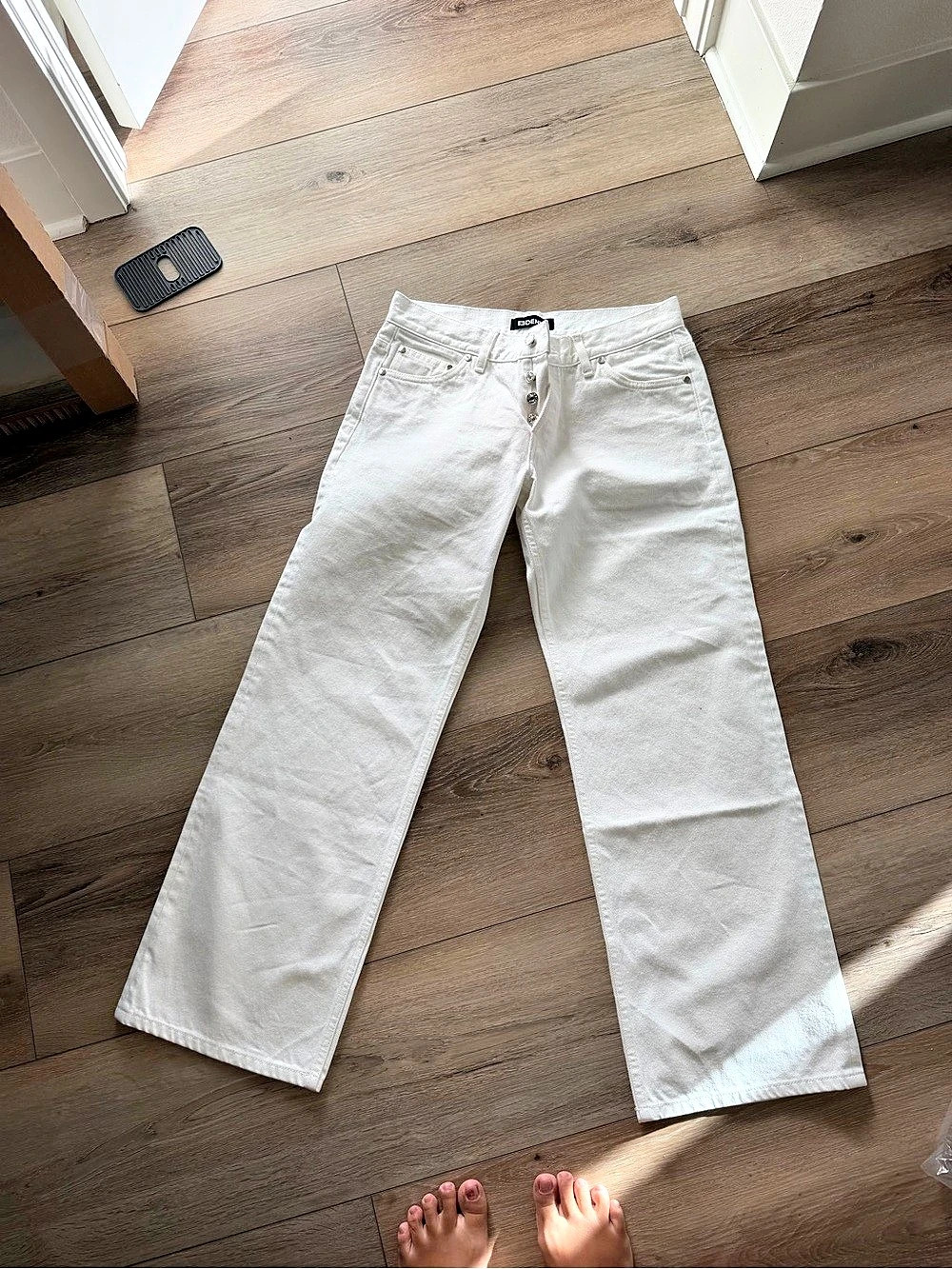 EDENIM White Wide Leg Jeans